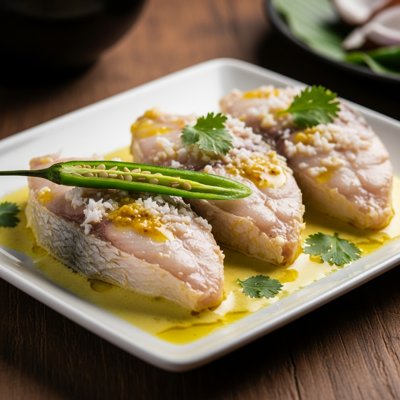 Ilish Bhapa with Coconut