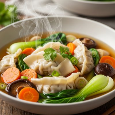 Veg Dumpling Soup